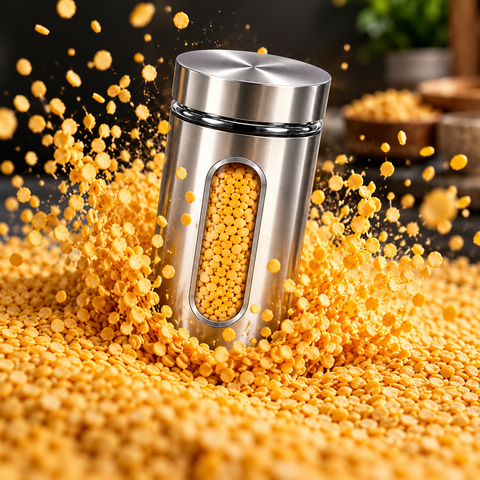 600ml Airtight Stainless Steel & Glass Storage Container