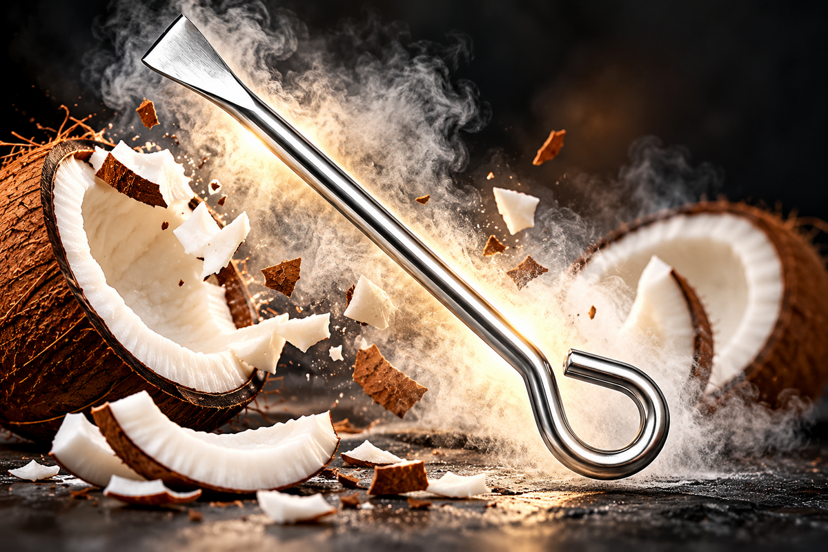 Stainless steel coconut remover product image