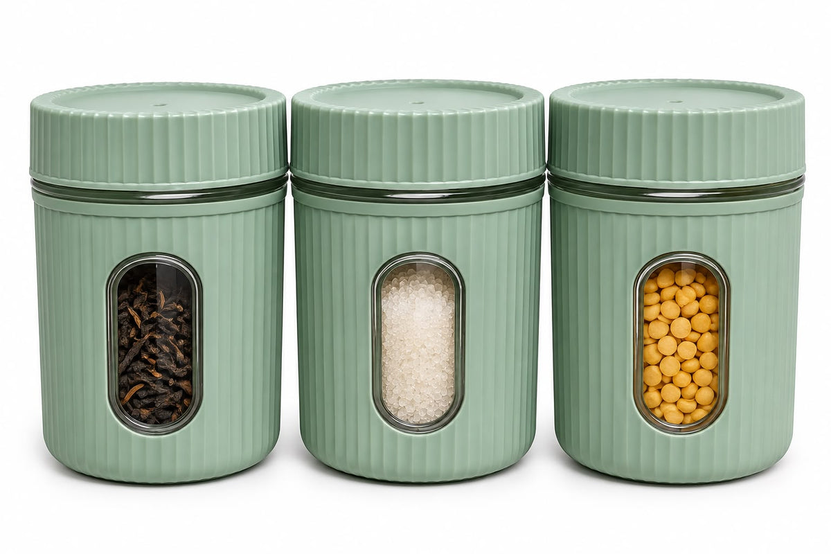 Airtight Storage Container Set of 3 – 750 ML – Green