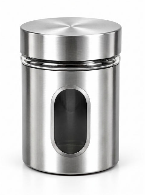 Airtight Stainless Steel Storage Container with Glass Inner Liner – 400ml
