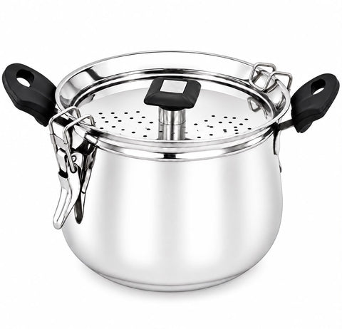 4.6L Stainless Steel Multipurpose Cooking Pot with Strainer Lid